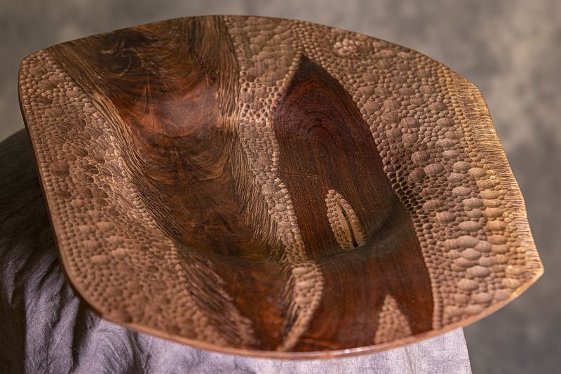 Cowbot Hat style Walnut Platter